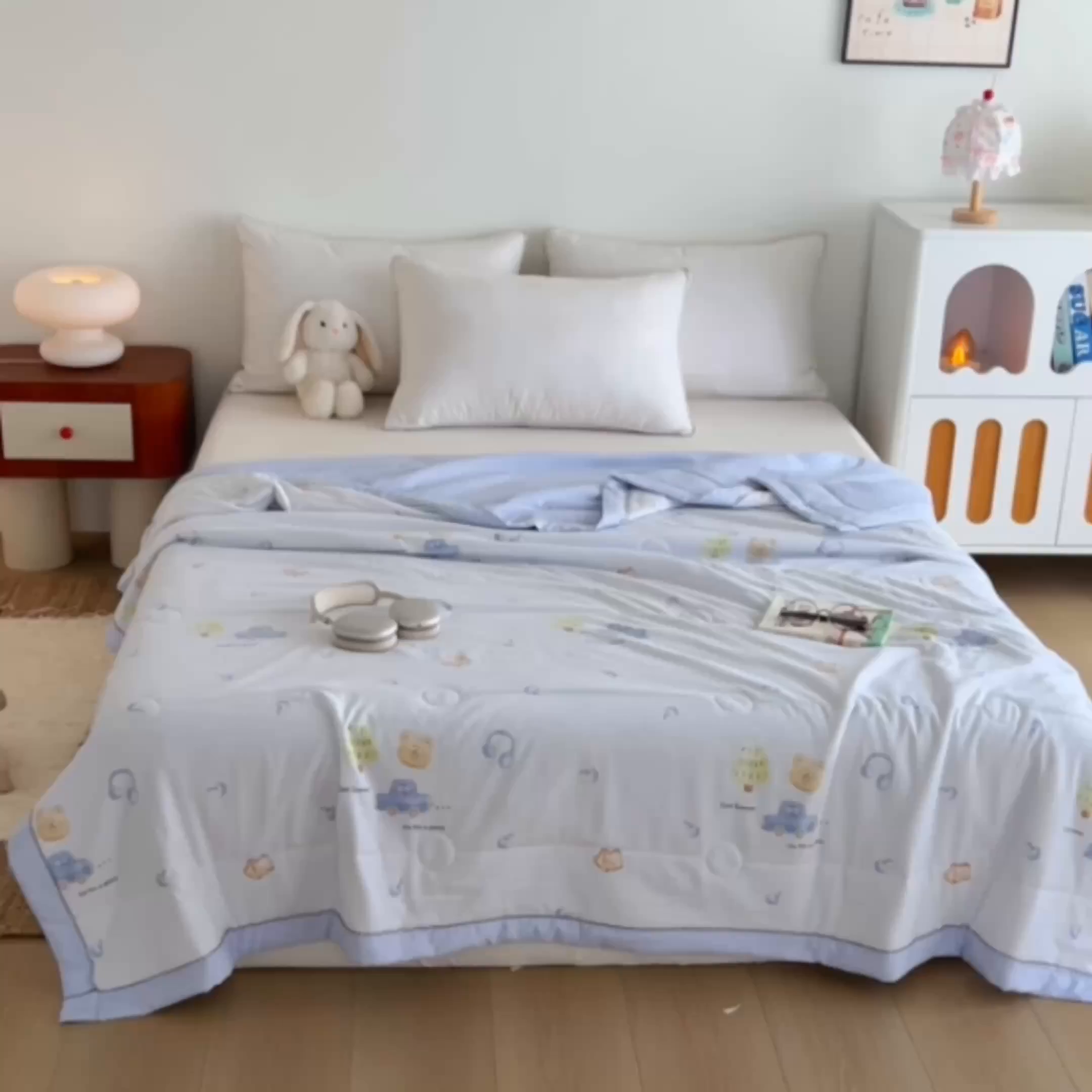 91家纺网 家纺一手货源 找家纺 简冠家纺 2026新款亲肤水洗仿棉夏被 独家记忆