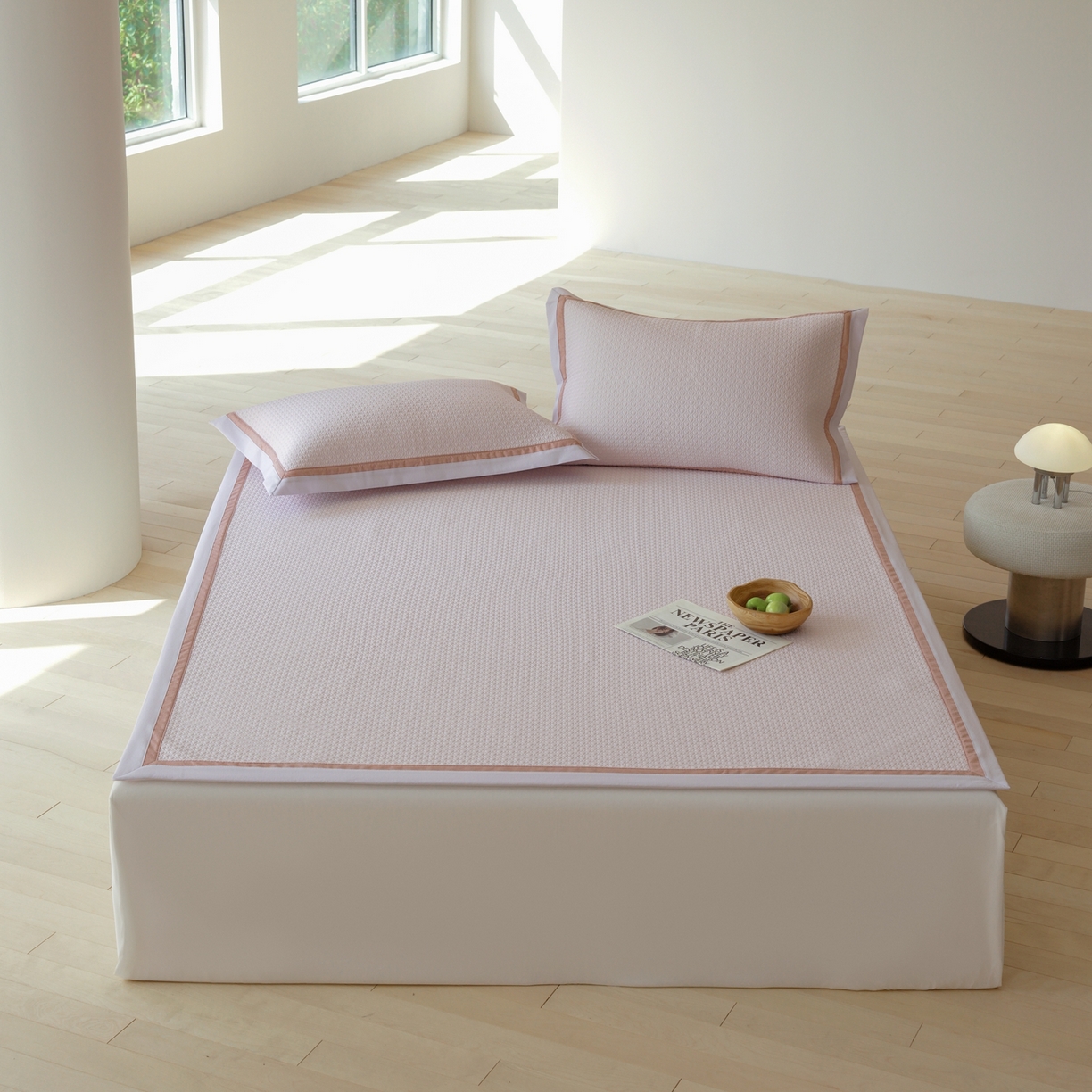 91家纺网 家纺一手货源 找家纺 （总）三味舒屋 2026新款心漾撞色凉豆豆软席凉席席子