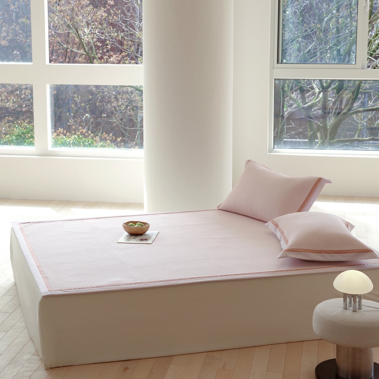 91家纺网 家纺一手货源 找家纺 （总）三味舒屋 2026新款心漾撞色凉豆豆软席凉席席子