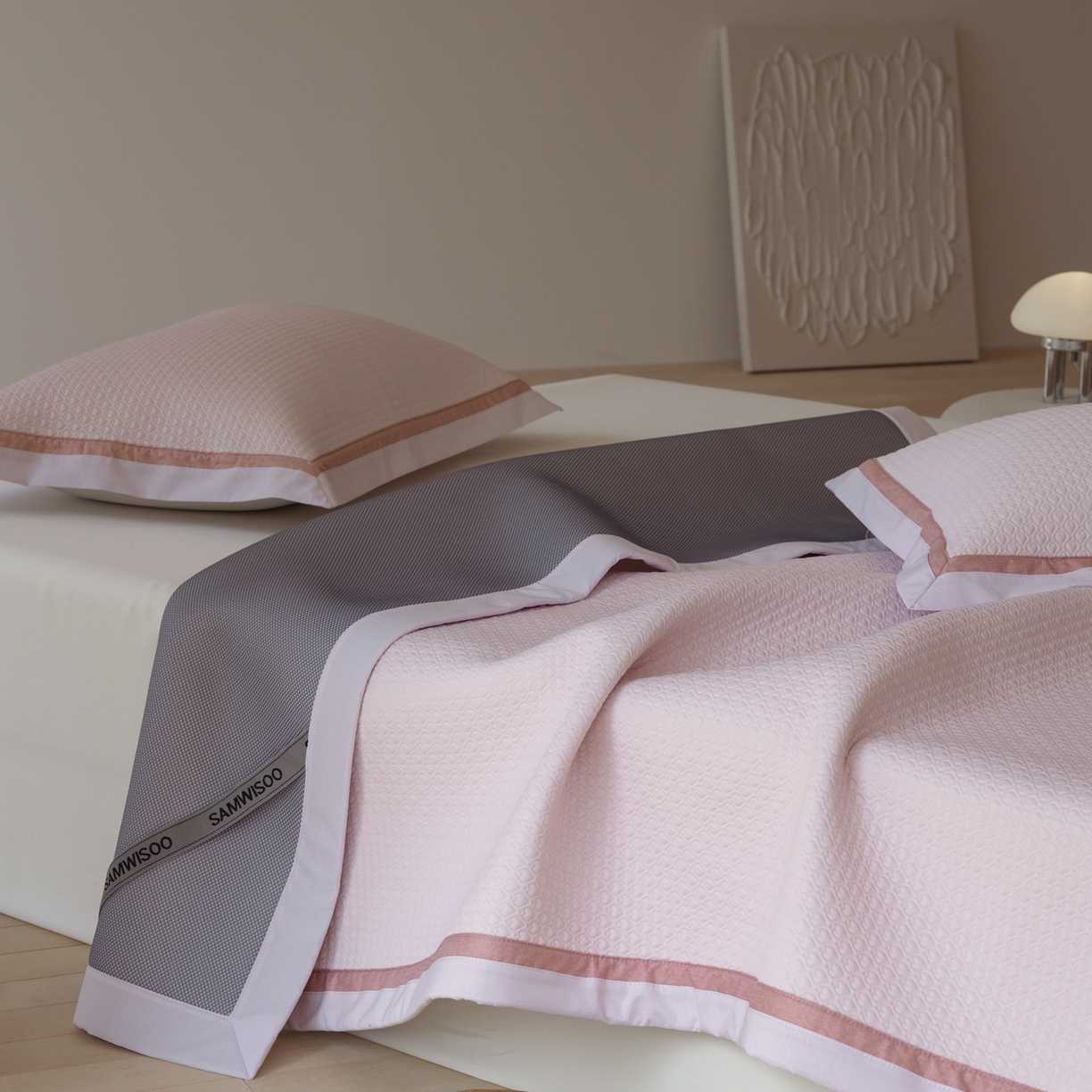 91家纺网 家纺一手货源 找家纺 （总）三味舒屋 2026新款心漾撞色凉豆豆软席凉席席子