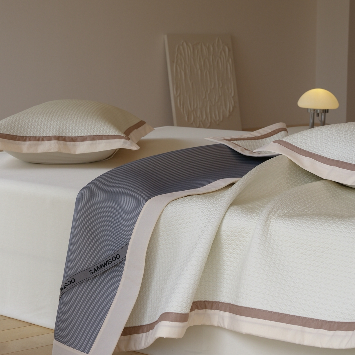 91家纺网 家纺一手货源 找家纺 三味舒屋 2026新款心漾撞色凉豆豆软席凉席席子 心漾米