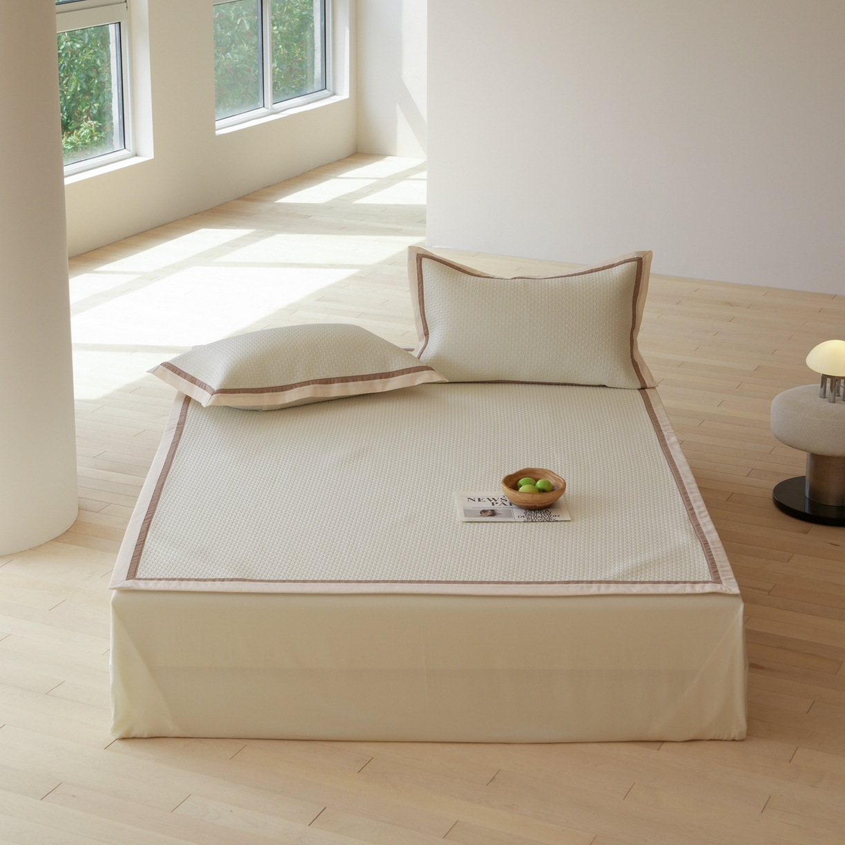 91家纺网 家纺一手货源 找家纺 三味舒屋 2026新款心漾撞色凉豆豆软席凉席席子 心漾米