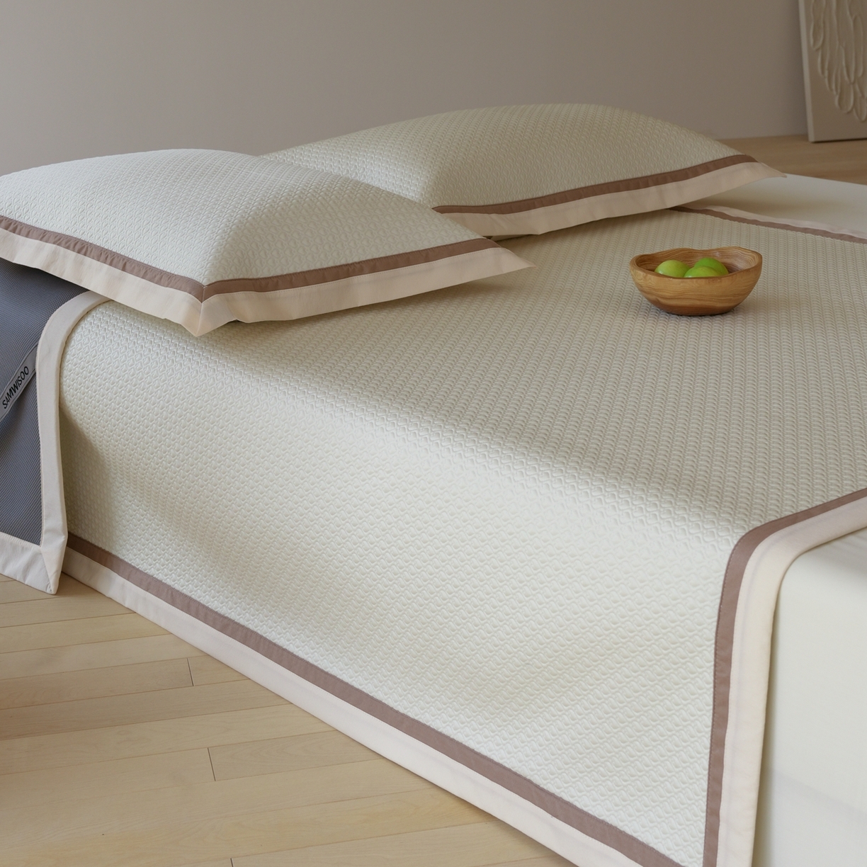 91家纺网 家纺一手货源 找家纺 三味舒屋 2026新款心漾撞色凉豆豆软席凉席席子 心漾米