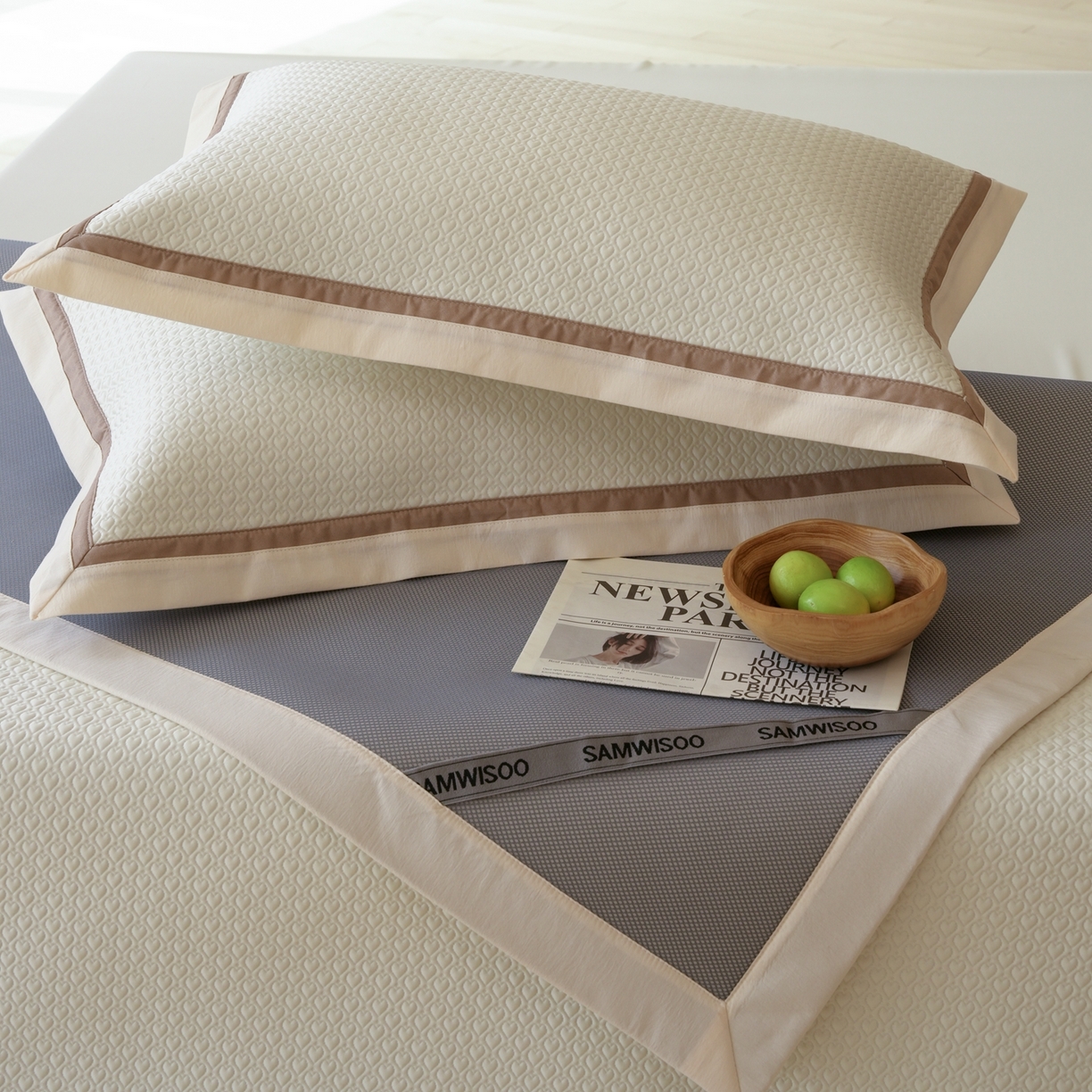 91家纺网 家纺一手货源 找家纺 三味舒屋 2026新款心漾撞色凉豆豆软席凉席席子 心漾米