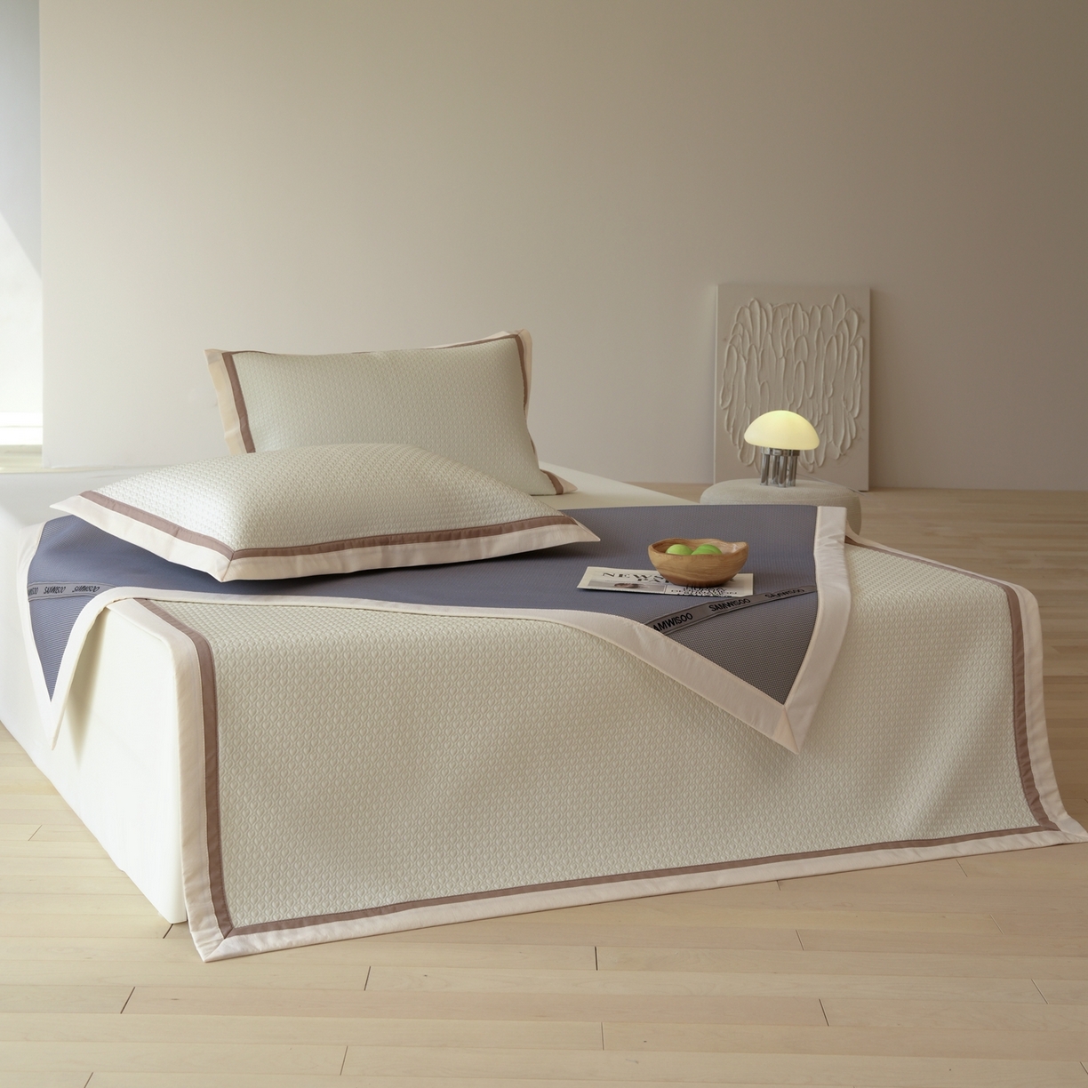 91家纺网 家纺一手货源 找家纺 三味舒屋 2026新款心漾撞色凉豆豆软席凉席席子 心漾米