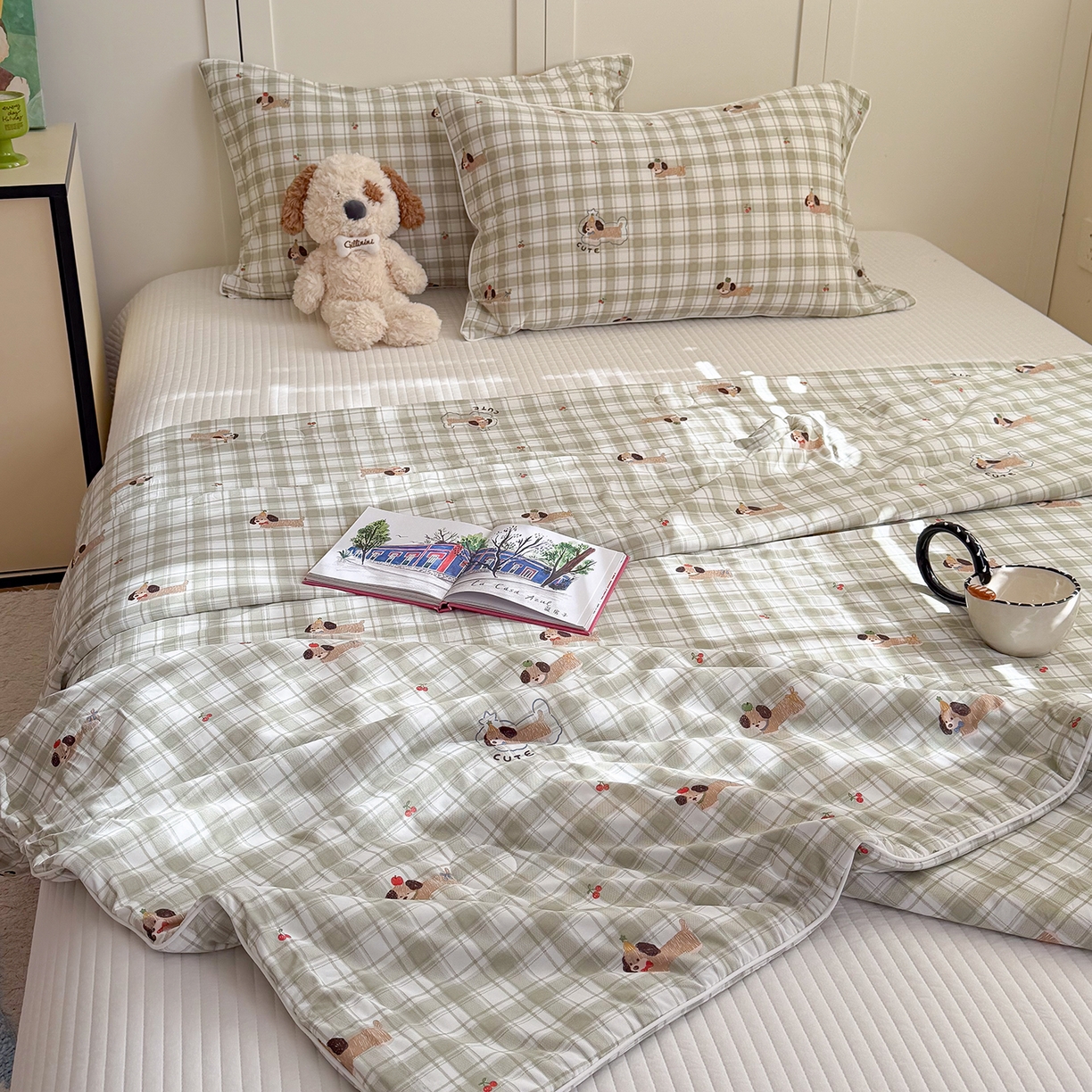 金梦拉家纺 2026春夏新款锦氨凉感丝印花系列夏被空调被夏凉被 查理汪