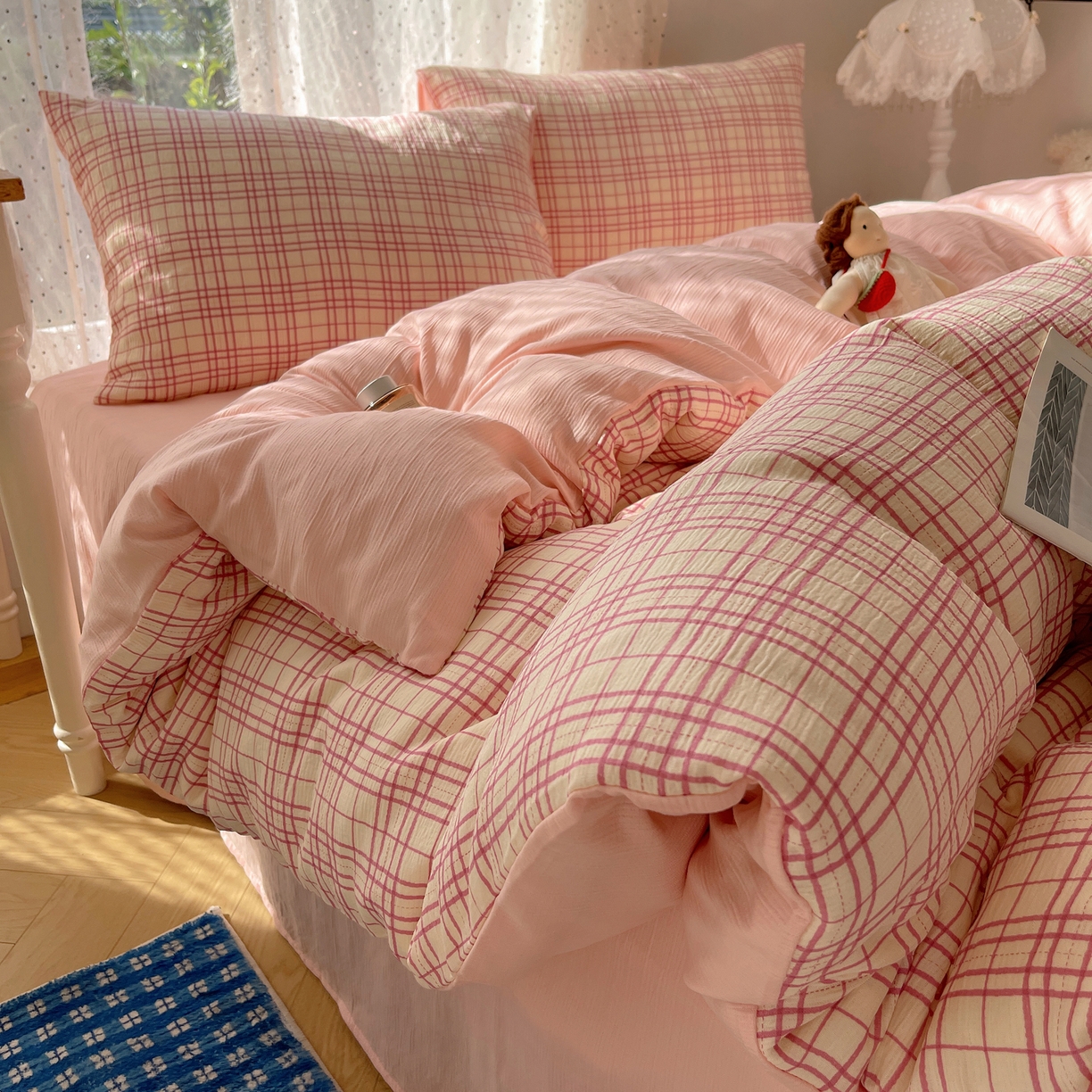 91家纺网 家纺一手货源 找家纺 （总）欧妮家纺 2026新款甄选三层纱印花四件套系列 提供买家秀