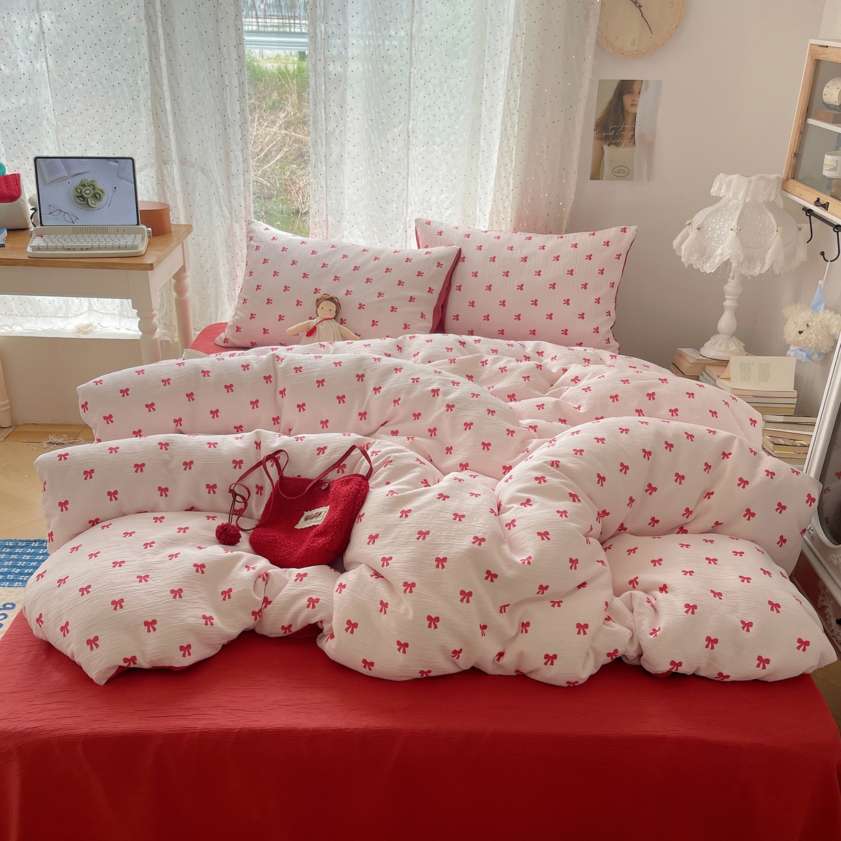 91家纺网 家纺一手货源 找家纺 （总）欧妮家纺 2026新款甄选三层纱印花四件套系列 提供买家秀