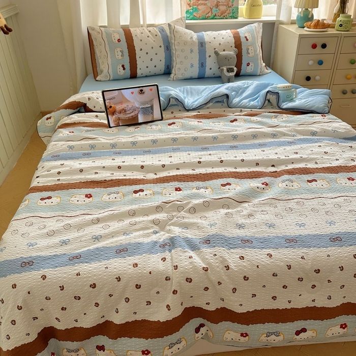 91家纺网 家纺一手货源 找家纺 （总）几禾 2026新款泡芙纱单夏被夏凉被空调被-凉糖系列（凉而不冰的触感，清凉与柔软兼得）