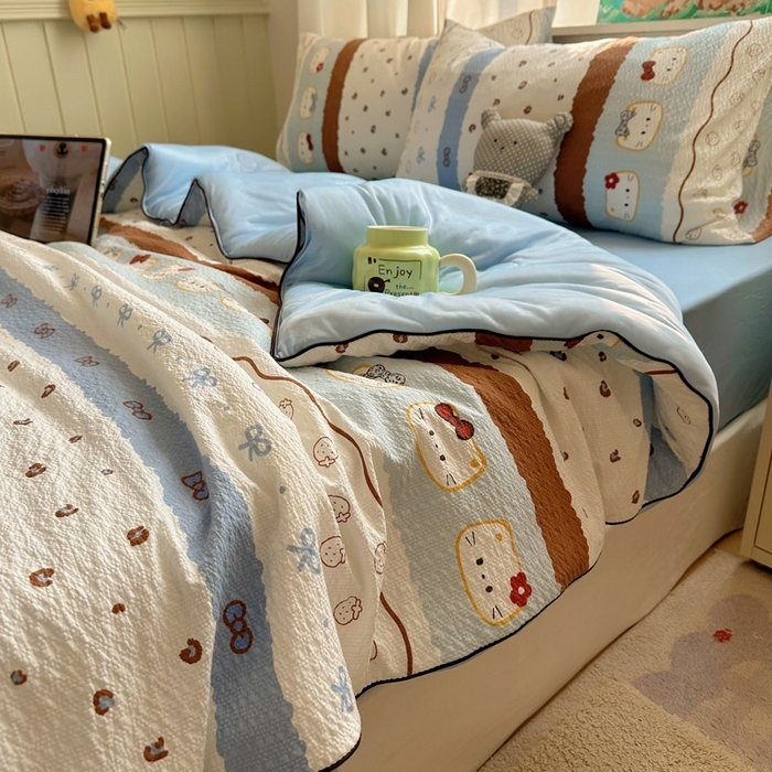 91家纺网 家纺一手货源 找家纺 （总）几禾 2026新款泡芙纱单夏被夏凉被空调被-凉糖系列（凉而不冰的触感，清凉与柔软兼得）