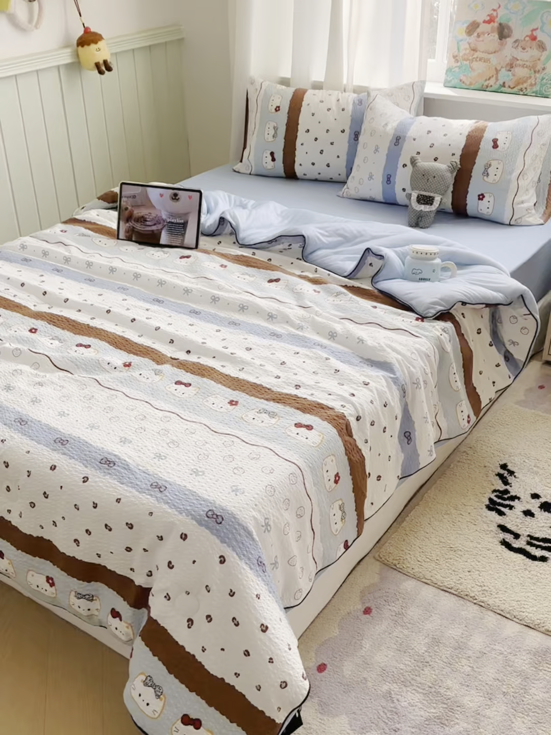 91家纺网 家纺一手货源 找家纺 （总）几禾 2026新款泡芙纱单夏被夏凉被空调被-凉糖系列（凉而不冰的触感，清凉与柔软兼得）