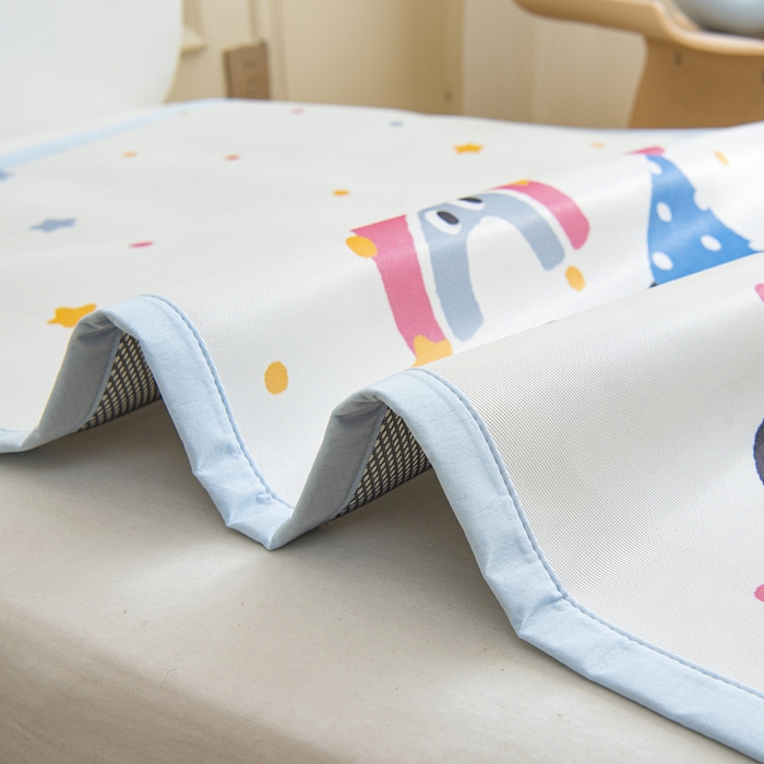 91家纺网 家纺一手货源 找家纺 （总）鱼宝 2026新款卡通儿童大版数码印花冰丝席子凉席