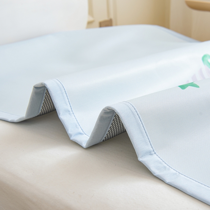 91家纺网 家纺一手货源 找家纺 鱼宝 2026新款卡通儿童大版数码印花冰丝席子凉席 小ai同学