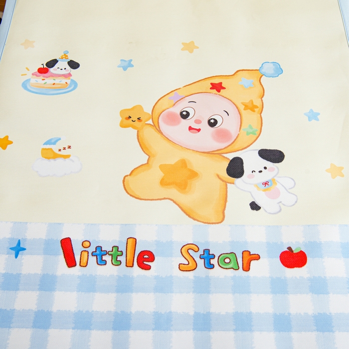 91家纺网 家纺一手货源 找家纺 鱼宝 2026新款卡通儿童大版数码印花冰丝席子凉席 调皮小星