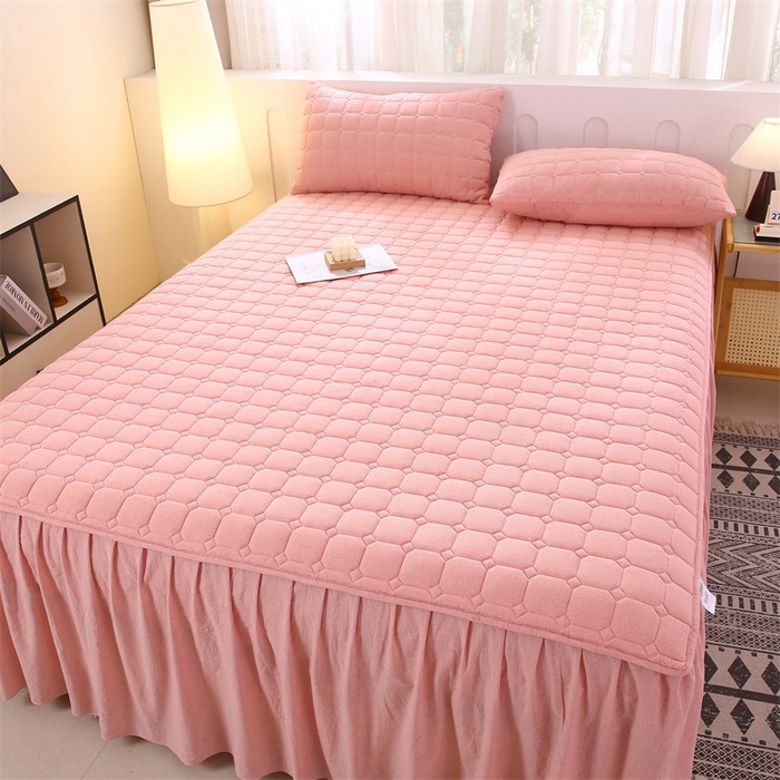 （总）欧妮家纺 2026新款A类全棉纯棉水洗棉加厚夹棉床裙床罩