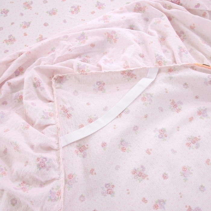 91家纺网 家纺一手货源 找家纺 欧妮家纺 2026新款A类双层纱蕾丝花边床裙四件套 相思-樱桃红