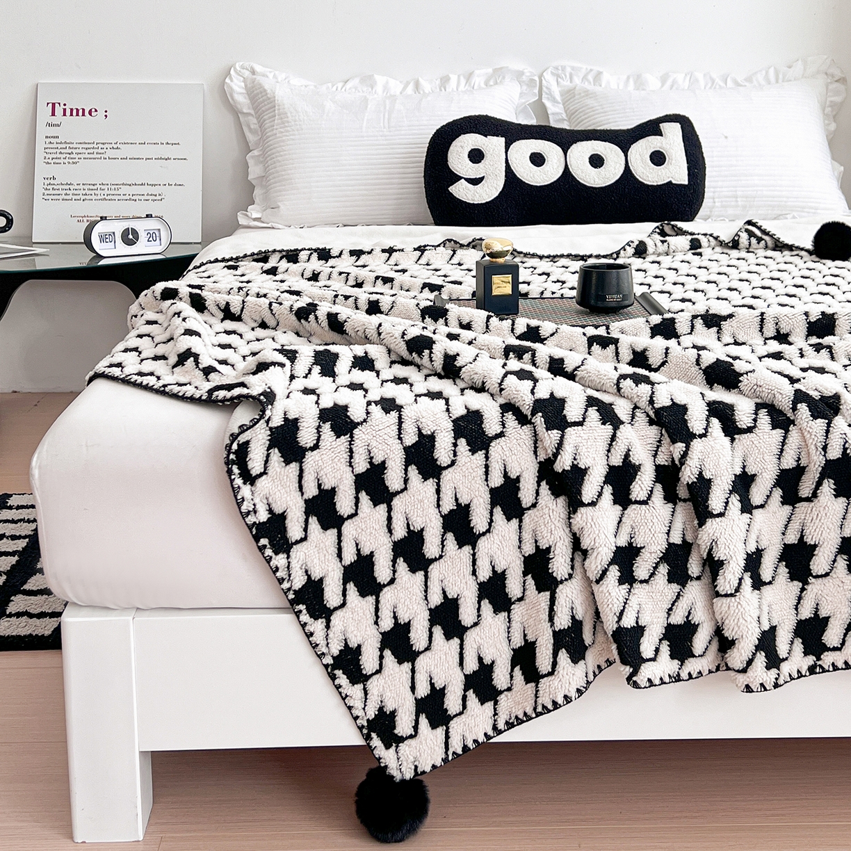 91家纺网 家纺一手货源 找家纺 （总）娜朵家纺 2026新款阳离子牛奶绒双层毛球复合毯