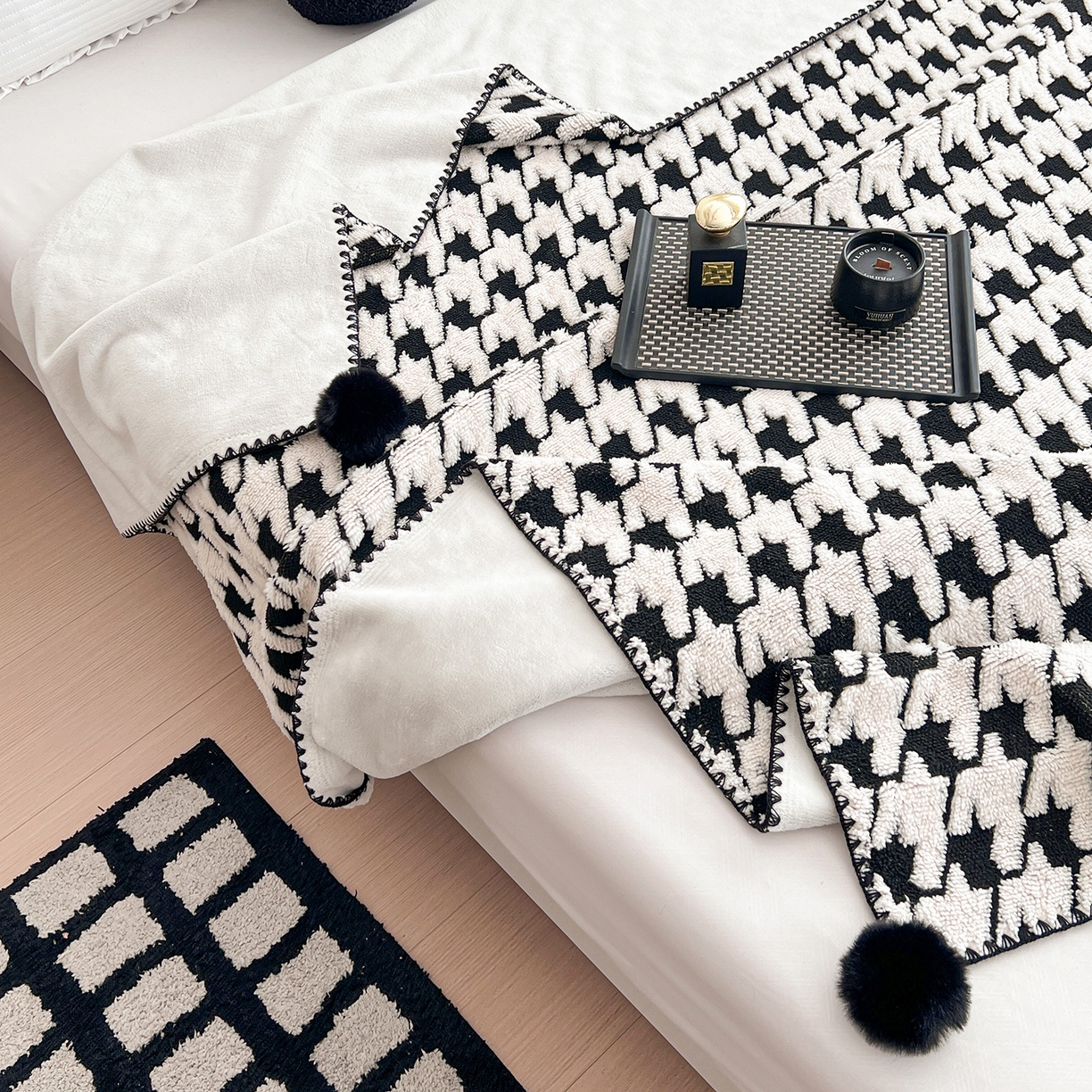 91家纺网 家纺一手货源 找家纺 （总）娜朵家纺 2026新款阳离子牛奶绒双层毛球复合毯