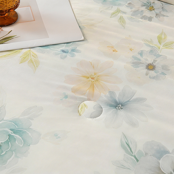 91家纺网 家纺一手货源 找家纺 曼尼 2026新款印花凉感丝夏被夏凉被 春晓