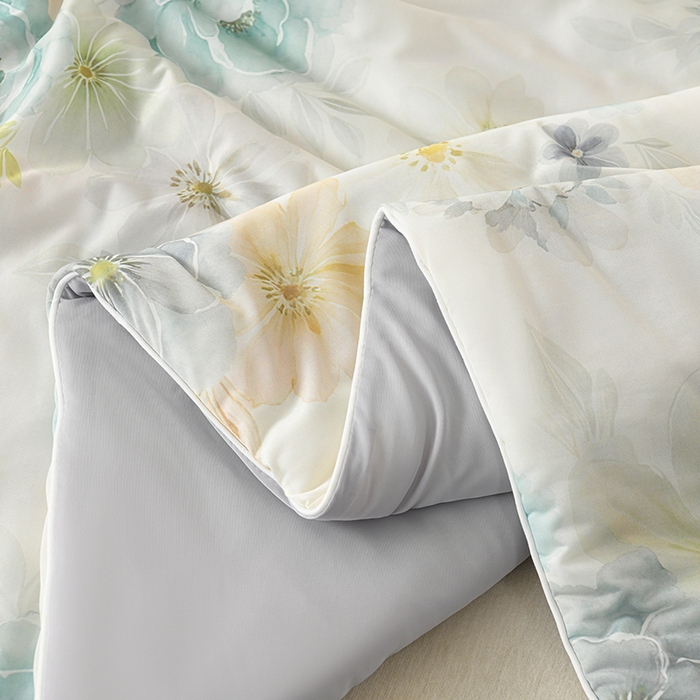 91家纺网 家纺一手货源 找家纺 曼尼 2026新款印花凉感丝夏被夏凉被 春晓