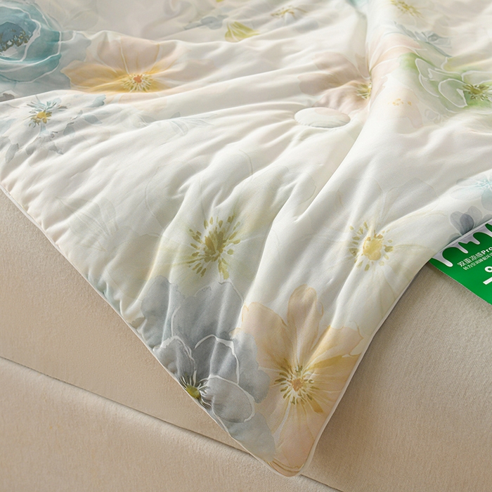 91家纺网 家纺一手货源 找家纺 曼尼 2026新款印花凉感丝夏被夏凉被 春晓