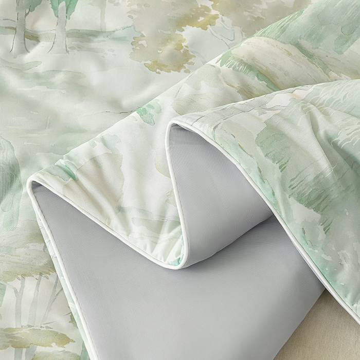 91家纺网 家纺一手货源 找家纺 曼尼 2026新款印花凉感丝夏被夏凉被 烂漫