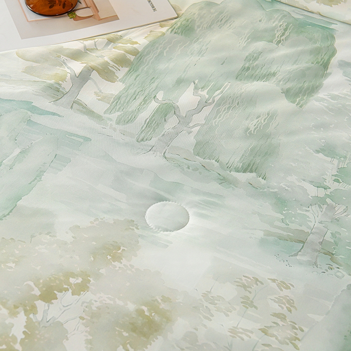 91家纺网 家纺一手货源 找家纺 曼尼 2026新款印花凉感丝夏被夏凉被 烂漫