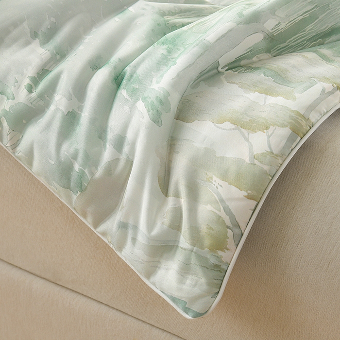 91家纺网 家纺一手货源 找家纺 曼尼 2026新款印花凉感丝夏被夏凉被 烂漫