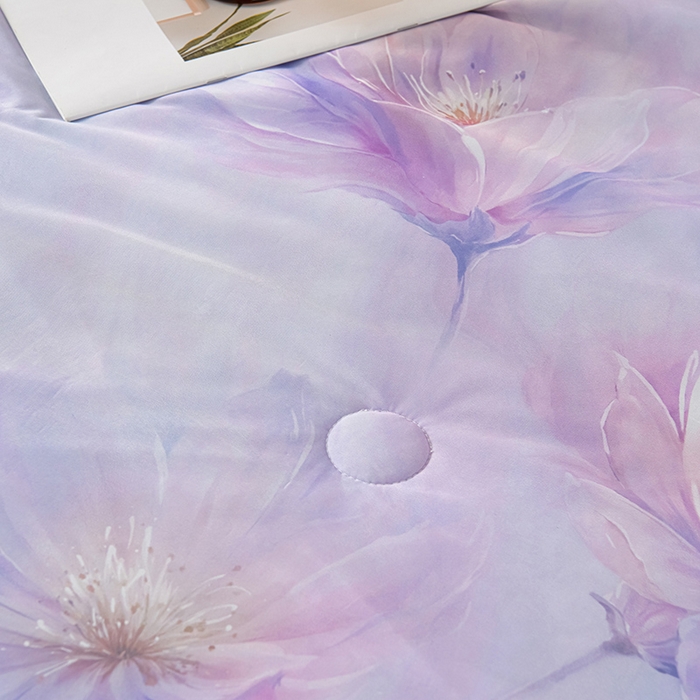 91家纺网 家纺一手货源 找家纺 曼尼 2026新款印花凉感丝夏被夏凉被 柒月