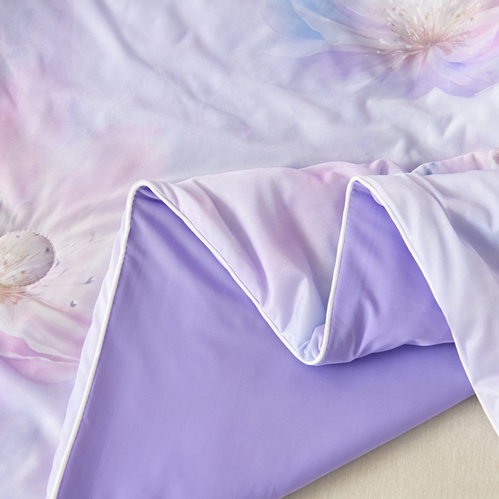 91家纺网 家纺一手货源 找家纺 曼尼 2026新款印花凉感丝夏被夏凉被 柒月