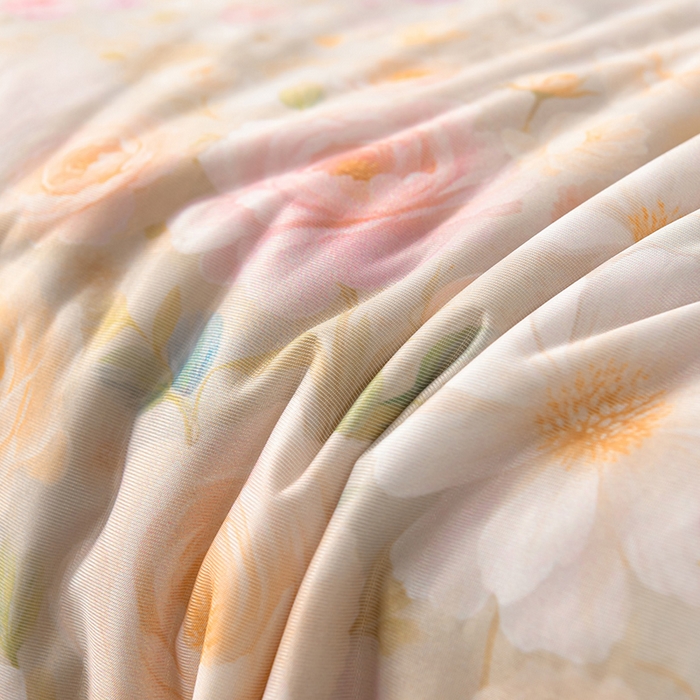 91家纺网 家纺一手货源 找家纺 曼尼 2026新款印花凉感丝夏被夏凉被 倾城