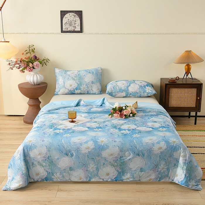 曼尼 2026新款印花凉感丝夏被夏凉被 星辰