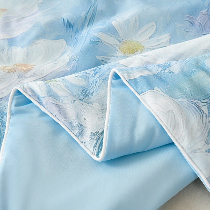 91家纺网 家纺一手货源 找家纺 曼尼 2026新款印花凉感丝夏被夏凉被 星辰