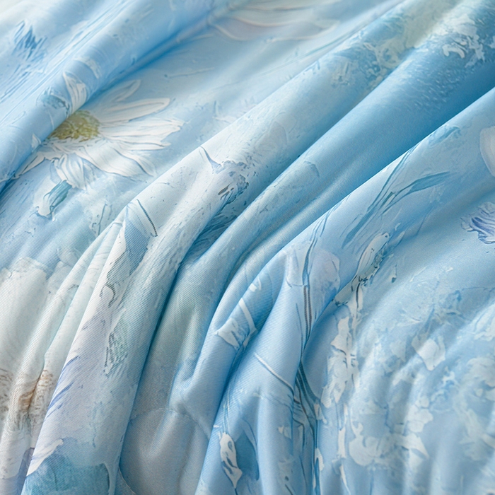 91家纺网 家纺一手货源 找家纺 曼尼 2026新款印花凉感丝夏被夏凉被 星辰