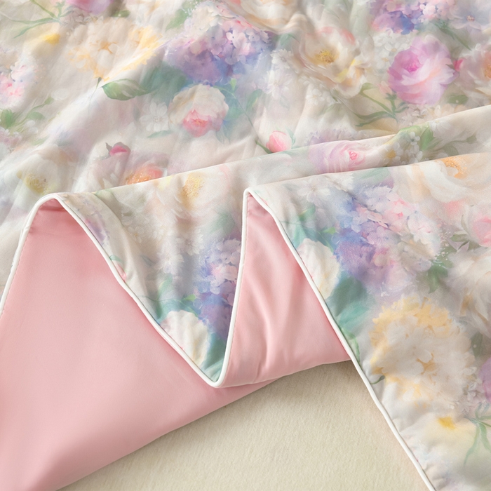 91家纺网 家纺一手货源 找家纺 曼尼 2026新款印花凉感丝夏被夏凉被 夜语