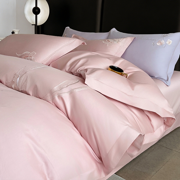 91家纺网 家纺一手货源 找家纺 （总） 帛美家纺 2026新款100支长绒棉绣花四件套-索菲亚