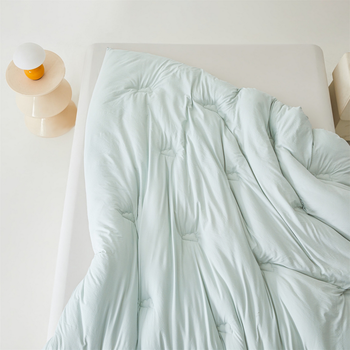 91家纺网 家纺一手货源 找家纺 （总）眠势力 2026春夏新款皱皱纱四季被超软云朵被子春秋被芯夏凉被可机洗