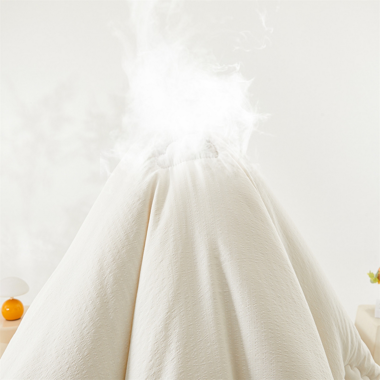 91家纺网 家纺一手货源 找家纺 眠势力 2026春夏新款皱皱纱四季被超软云朵被子春秋被芯夏凉被可机洗 云朵被-白