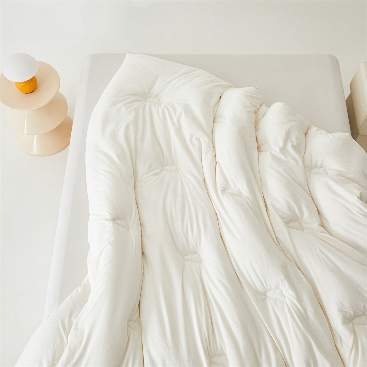 眠势力 2026春夏新款皱皱纱四季被超软云朵被子春秋被芯夏凉被可机洗 云朵被-白