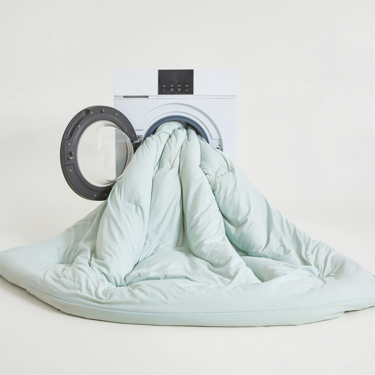 91家纺网 家纺一手货源 找家纺 眠势力 2026春夏新款皱皱纱四季被超软云朵被子春秋被芯夏凉被可机洗 云朵被-兰