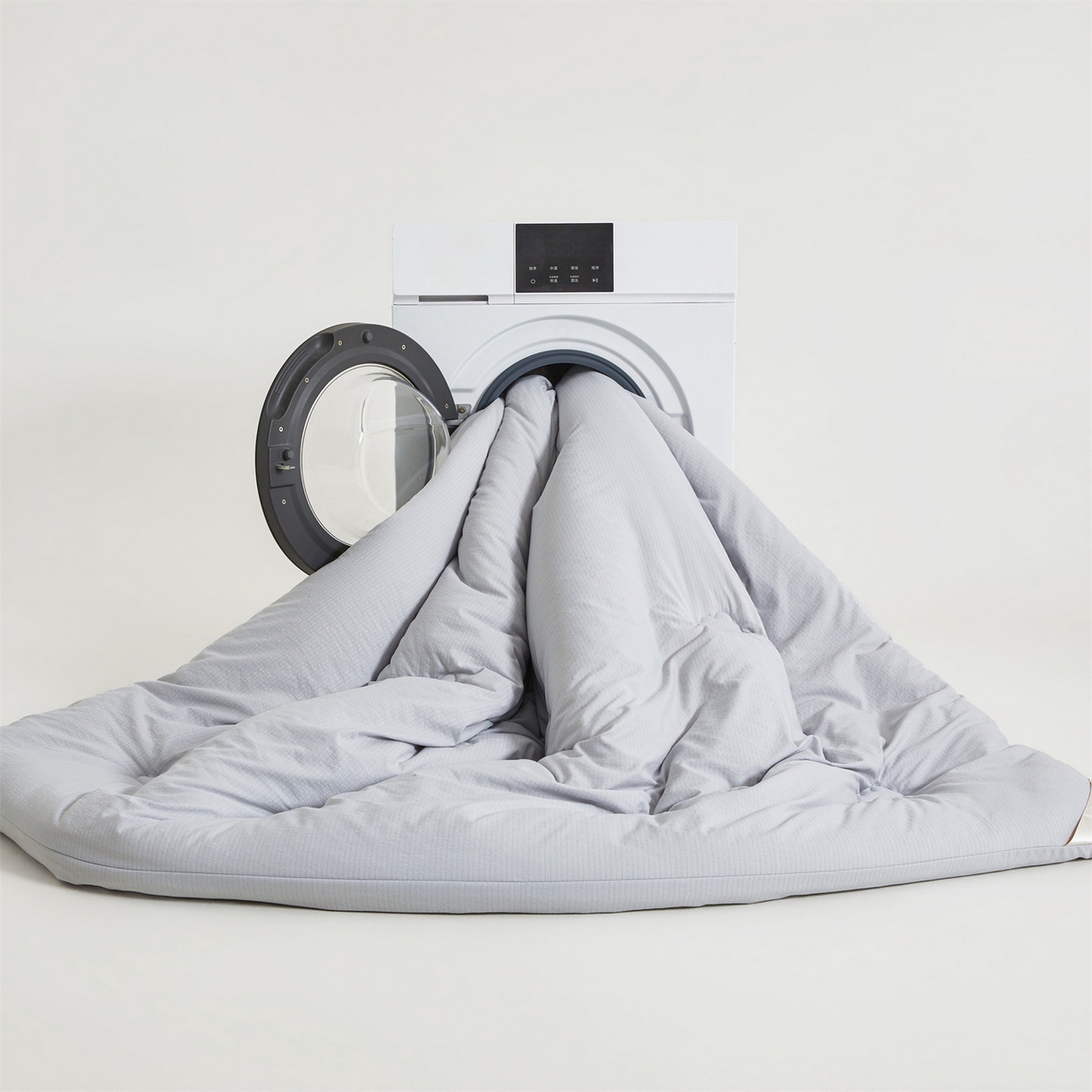 91家纺网 家纺一手货源 找家纺 眠势力 2026春夏新款皱皱纱四季被超软云朵被子春秋被芯夏凉被可机洗 云朵被-灰