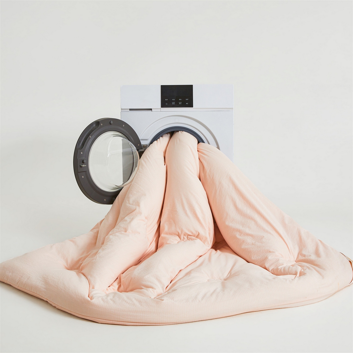 91家纺网 家纺一手货源 找家纺 眠势力 2026春夏新款皱皱纱四季被超软云朵被子春秋被芯夏凉被可机洗 云朵被-粉