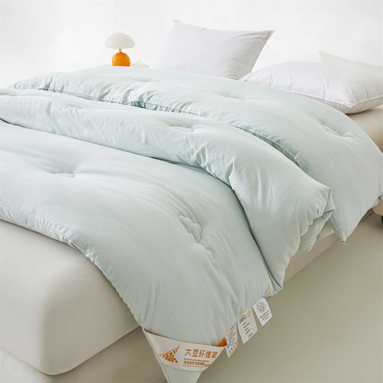 91家纺网 家纺一手货源 找家纺 眠势力 2026春夏新款皱皱纱四季被超软云朵被子春秋被芯夏凉被可机洗 云朵被-兰