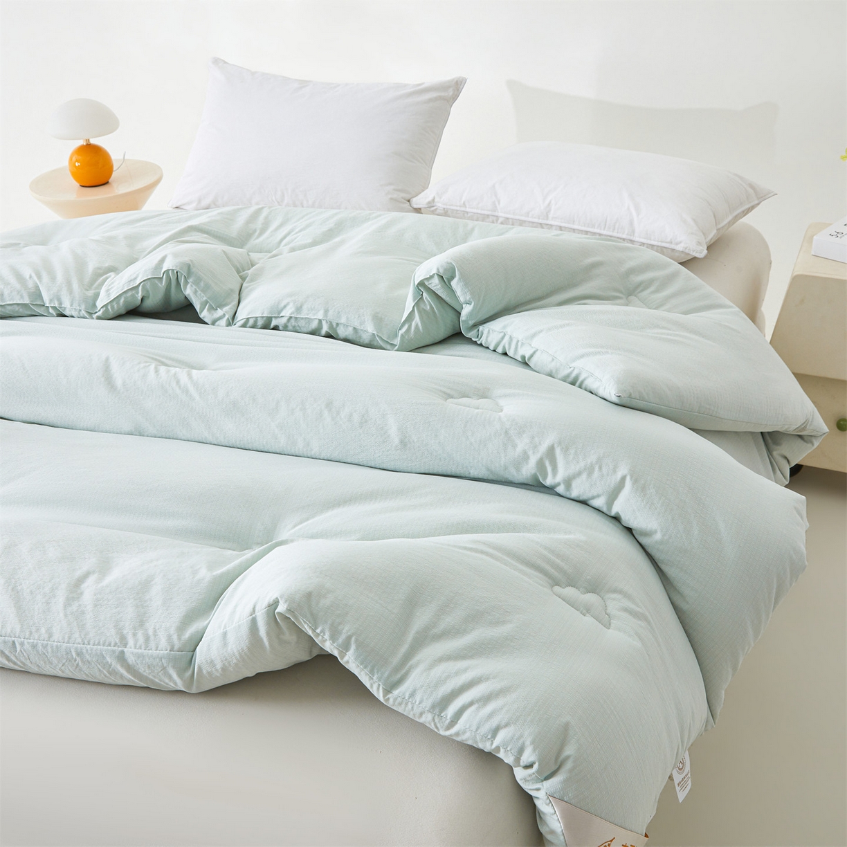 91家纺网 家纺一手货源 找家纺 眠势力 2026春夏新款皱皱纱四季被超软云朵被子春秋被芯夏凉被可机洗 云朵被-兰