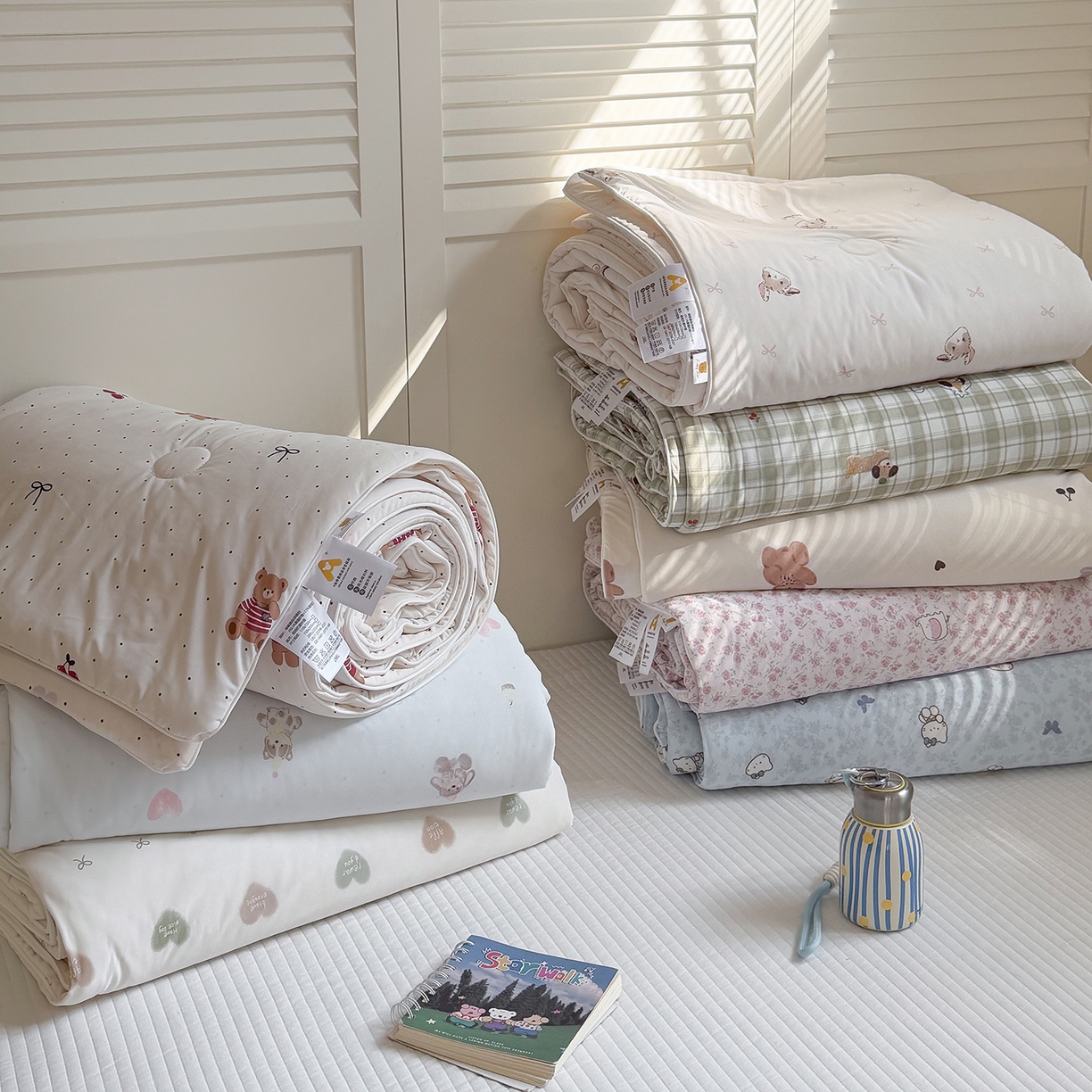 金梦拉家纺 2026春夏新款锦氨凉感丝印花系列夏被空调被夏凉被 组合图仅供参考不可下单