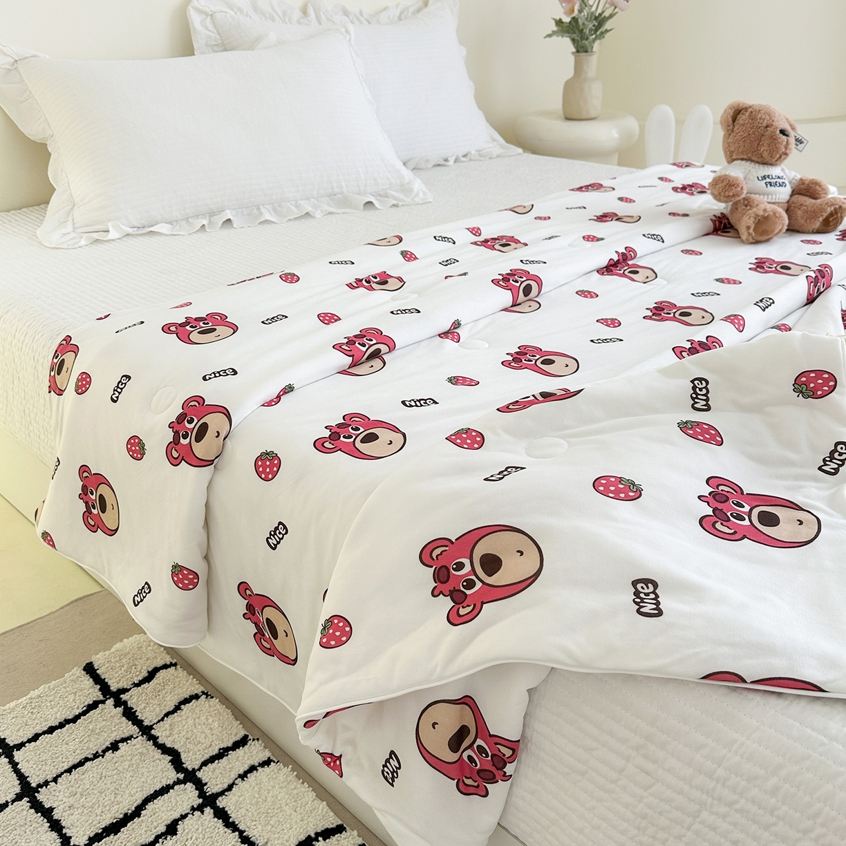 91家纺网 家纺一手货源 找家纺 （总）尚品本色 2026年新款小清新针织棉夏被空调被