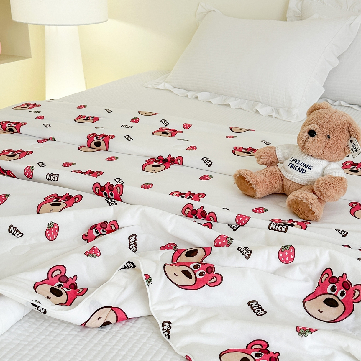 91家纺网 家纺一手货源 找家纺 （总）尚品本色 2026年新款小清新针织棉夏被空调被