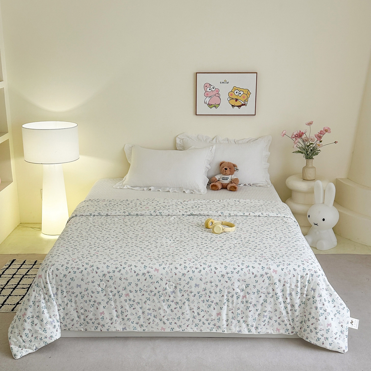 尚品本色 2026年新款小清新针织棉夏被空调被 春风里