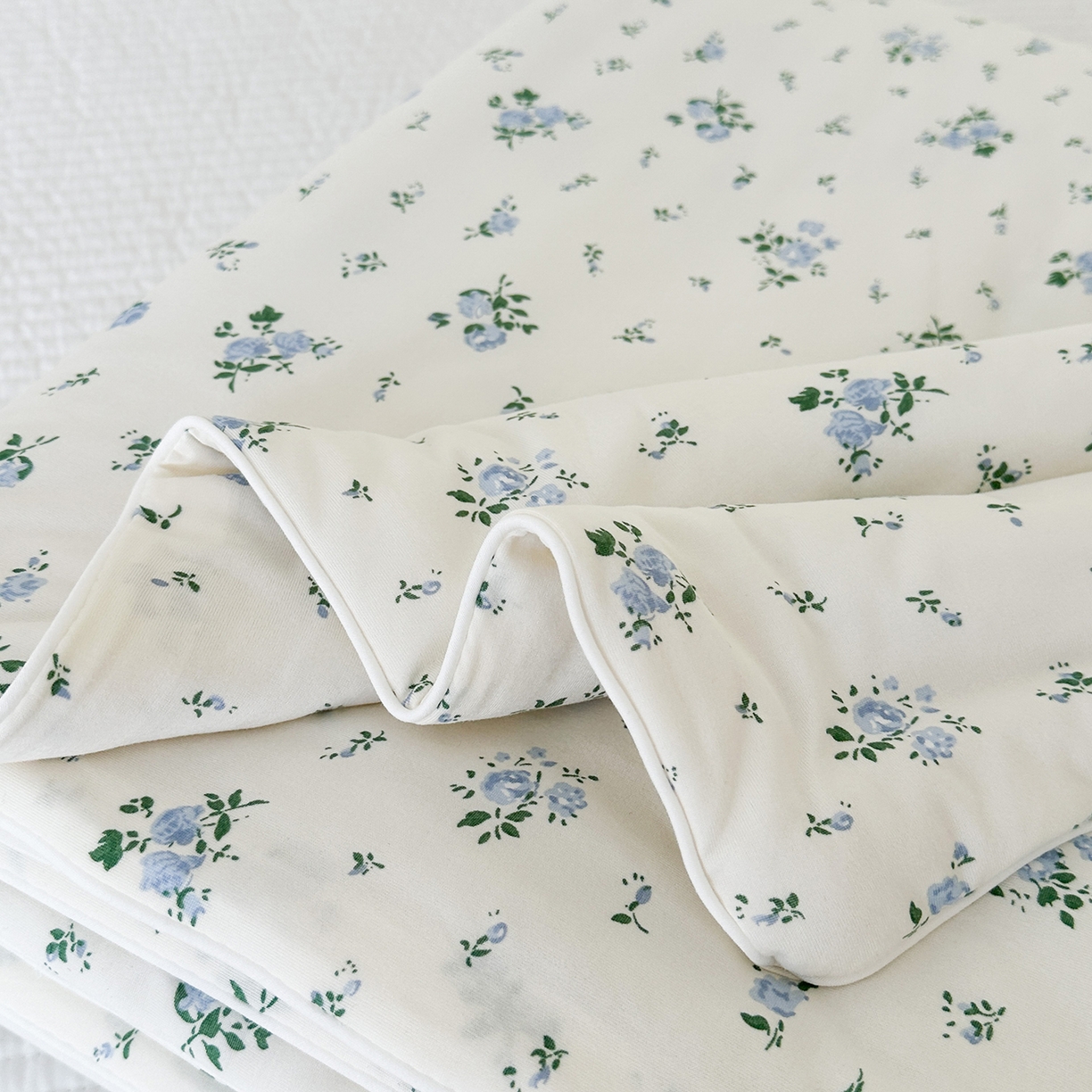 91家纺网 家纺一手货源 找家纺 尚品本色 2026年新款小清新针织棉夏被空调被 兰馨