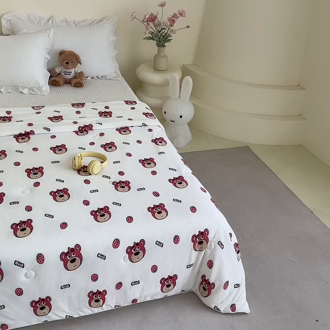 91家纺网 家纺一手货源 找家纺 （总）尚品本色 2026年新款小清新针织棉夏被空调被